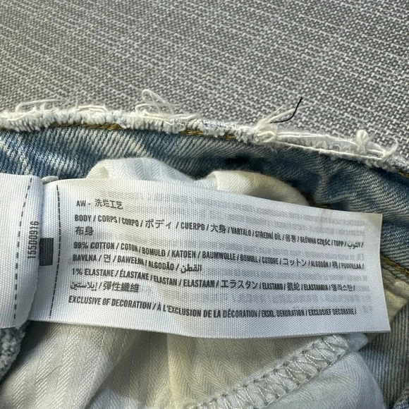 Abercrombie Fitch Curve Love 90s Straight Ultra High Rise Jeans 27 / 4 Distress - Picture 5 of 10